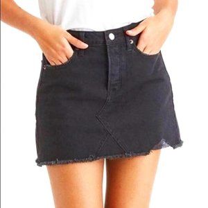 New Black High-Waisted Black Denim Skirt Size US 0